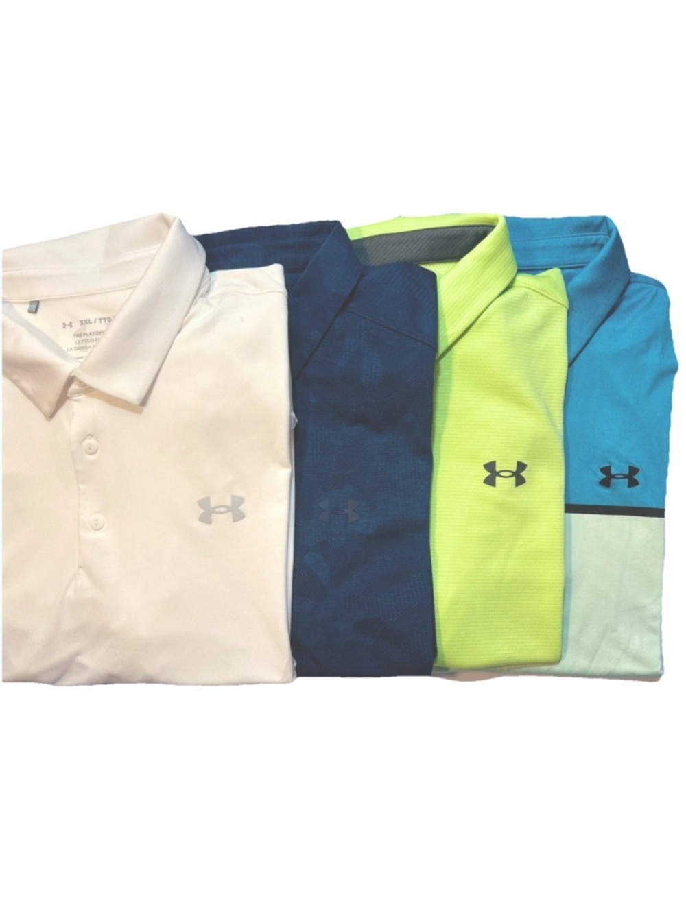 Lot of 4 Under Armour Men’s Polo shirts 2XL XXL Short Sleeve